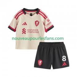 Maillot Liverpool Dominik Szoboszlai 8 Enfant Tenue Extérieur 2025-2026 Manche Courte