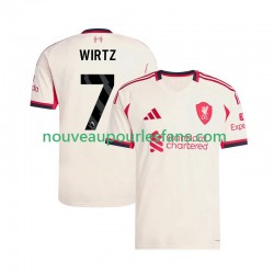 Maillot Liverpool Florian Wirtz 7 Homme Tenue Extérieur 2025-2026 Manche Courte
