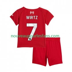 Maillot Liverpool Florian Wirtz 7 Enfant Tenue Domicile 2025-2026 Manche Courte