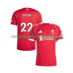 Maillot Liverpool Hugo Ekitike 22 Homme Tenue Domicile 2025-2026 Manche Courte