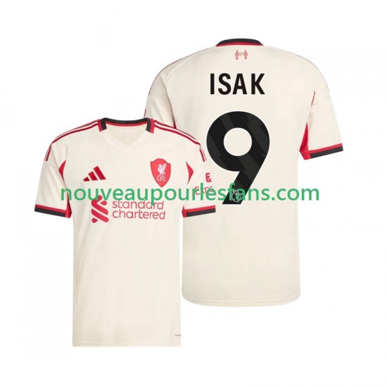 Maillot Liverpool ISAK 9 Homme Tenue Extérieur 2025-2026 Manche Courte