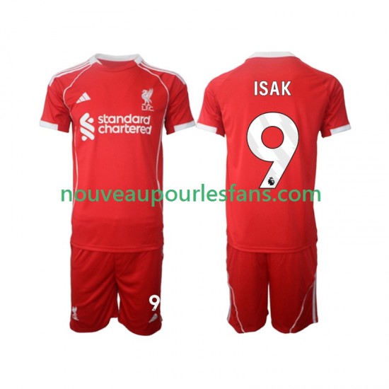 Maillot Liverpool ISAK 9 Enfant Tenue Domicile 2025-2026 Manche Courte