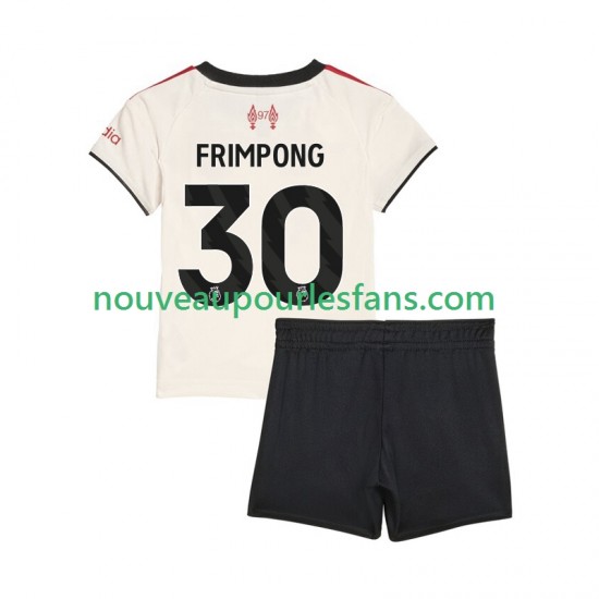 Maillot Liverpool Jeremie Frimpong 30 Enfant Tenue Extérieur 2025-2026 Manche Courte