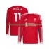 Maillot Liverpool Mohamed Salah 11 Homme Tenue Domicile 2025-2026 Manche Longue