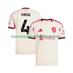 Maillot Liverpool Virgil van Dijk 4 Homme Tenue Extérieur 2025-2026 Manche Courte