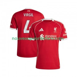 Maillot Liverpool Virgil van Dijk 4 Homme Tenue Domicile 2025-2026 Manche Courte