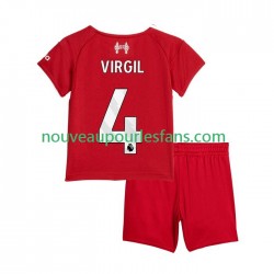 Maillot Liverpool Virgil van Dijk 4 Enfant Tenue Domicile 2025-2026 Manche Courte