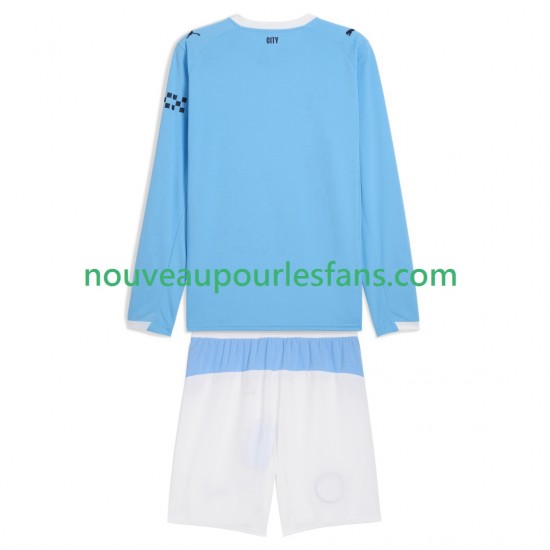 Maillot Manchester City Enfant Tenue Domicile 2025-2026 Manche Longue