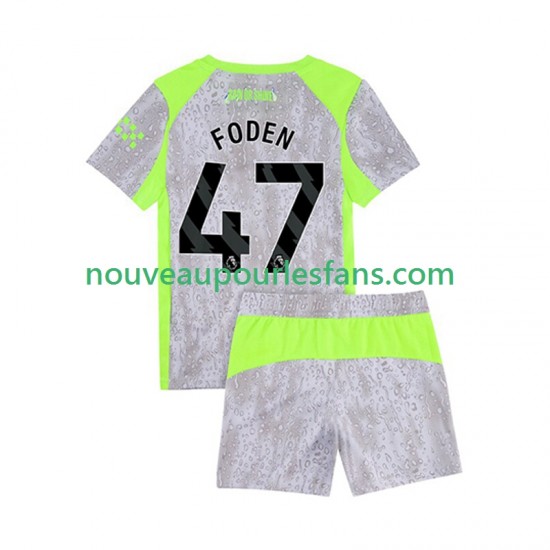 Maillot Manchester City Phil Foden 47 Enfant Tenue 3ème 2025-2026 Manche Courte