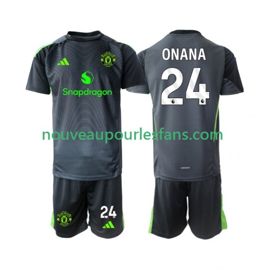 Maillot Manchester United Andre Onana 24 Gardien Enfant Tenue Extérieur 2025-2026 Manche Courte