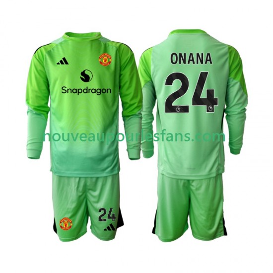 Maillot Manchester United Andre Onana 24 Gardien Enfant Tenue 4ème 2025-2026 Manche Longue