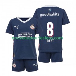 Maillot PSV Eindhoven Sergino Dest 8 Enfant Tenue Extérieur 2025-2026 Manche Courte