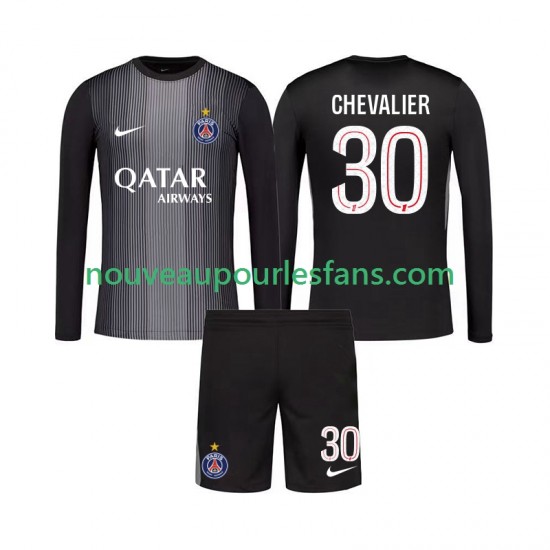 Maillot Paris Saint-Germain Lucas Chevalier 30 Gardien Enfant Tenue Domicile 2025-2026 Manche Longue