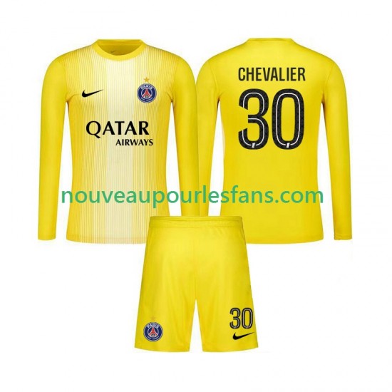 Maillot Paris Saint-Germain Lucas Chevalier 30 Gardien Enfant Tenue 3ème 2025-2026 Manche Longue