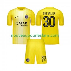 Maillot Paris Saint-Germain Lucas Chevalier 30 Gardien Enfant Tenue 3ème 2025-2026 Manche Courte