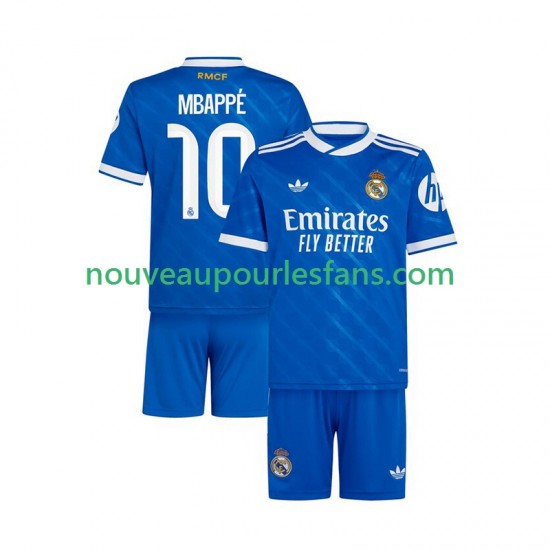 Maillot Real Madrid Mbappé Kylian 10 Enfant Tenue 3ème 2025-2026 Manche Courte