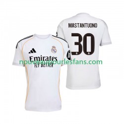 Maillot Real Madrid Mastantuono 30 Homme Tenue Domicile 2025-2026 Manche Courte