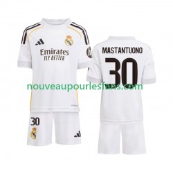 Maillot Real Madrid Mastantuono 30 Enfant Tenue Domicile 2025-2026 Manche Courte