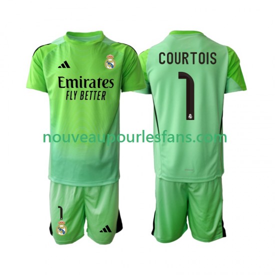 Maillot Real Madrid Thibaut Courtois 1 Enfant Tenue Extérieur 2025-2026 Manche Courte