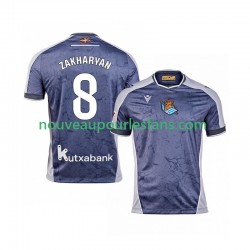 Maillot Real Sociedad Arsen Zakharyan 8 Homme Tenue Extérieur 2025-2026 Manche Courte