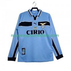 Maillot SS Lazio Rétro Homme Tenue Domicile 1999 1998 Manche Longue
