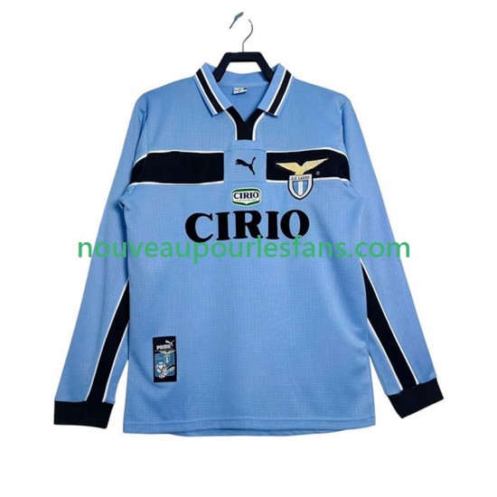 Maillot SS Lazio Rétro Homme Tenue Domicile 1999 1998 Manche Longue