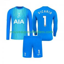 Maillot Tottenham Hotspur Guglielmo Vicario 1 Gardien Enfant Tenue Extérieur 2025-2026 Manche Longue
