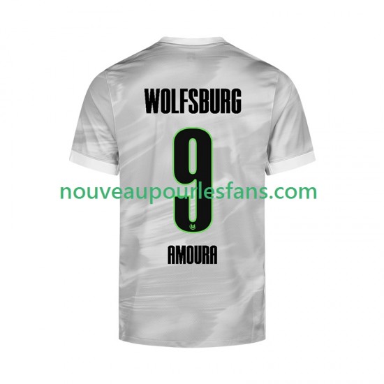 Maillot VfL Wolfsburg Mohamed Amoura 9 Homme Tenue Extérieur 2025-2026 Manche Courte