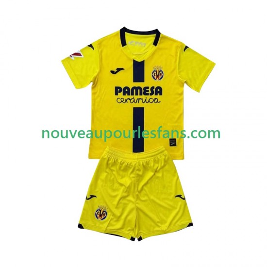 Maillot Villarreal CF Enfant Tenue Domicile 2025-2026 Manche Courte
