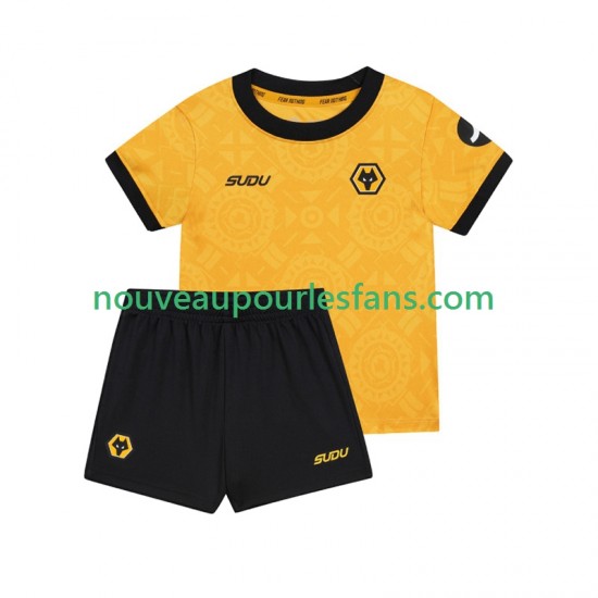 Maillot Wolverhampton Wanderers Enfant Tenue Domicile 2025-2026 Manche Courte