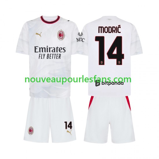 Maillot AC Milan Modrić Luka 14 Enfant Tenue Extérieur 2026-2027 Manche Courte