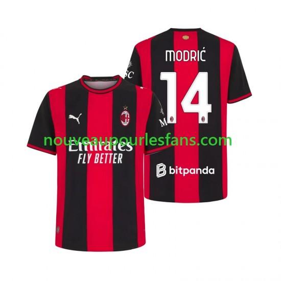 Maillot AC Milan Modrić Luka 14 Homme Tenue Domicile 2026-2027 Manche Courte