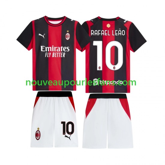 Maillot AC Milan Rafael Leao 10 Enfant Tenue Domicile 2026-2027 Manche Courte