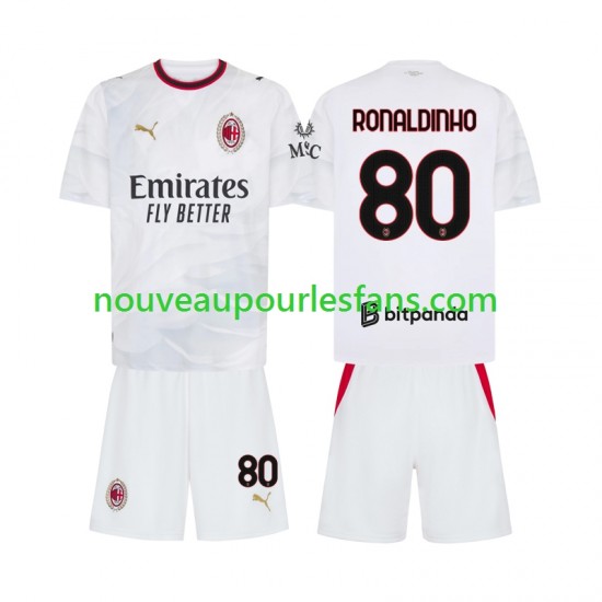 Maillot AC Milan Ronaldinho 80 Enfant Tenue Extérieur 2026-2027 Manche Courte