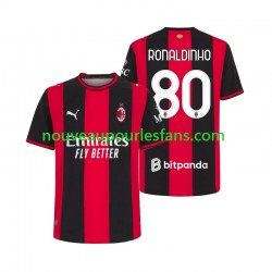 Maillot AC Milan Ronaldinho 80 Homme Tenue Domicile 2026-2027 Manche Courte