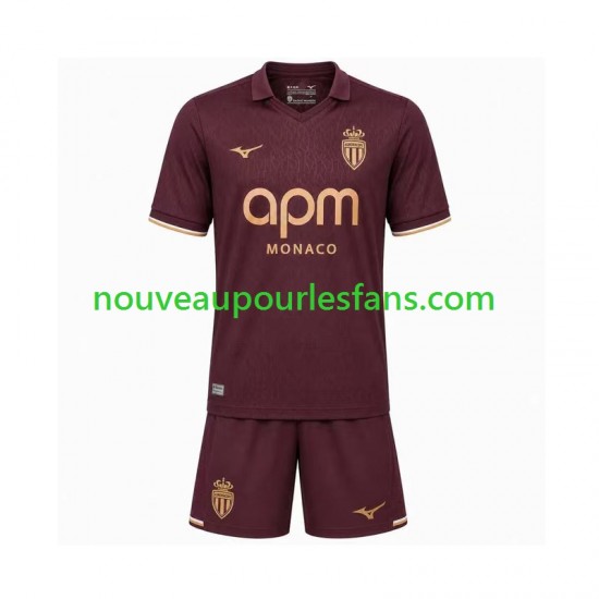 Maillot AS Monaco Enfant Tenue Extérieur 2026-2027 Manche Courte