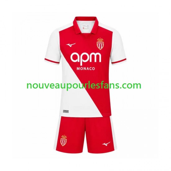 Maillot AS Monaco Enfant Tenue Domicile 2026-2027 Manche Courte