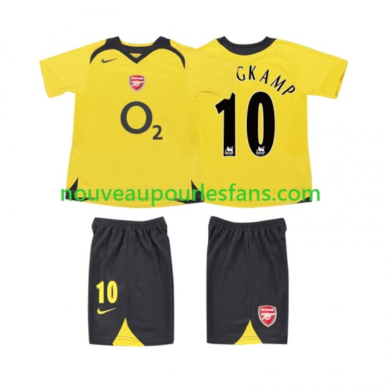 Maillot Arsenal BERGKAMP 10 2005 Rétro Enfant Tenue Extérieur 2006 Manche Courte