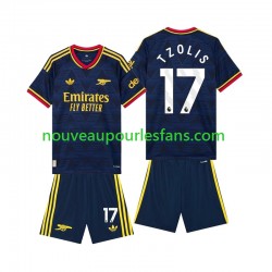 Maillot Arsenal Christos Tzolis 17 Enfant Tenue Extérieur 2026-2027 Manche Courte