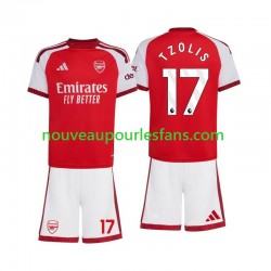 Maillot Arsenal Christos Tzolis 17 Enfant Tenue Domicile 2026-2027 Manche Courte