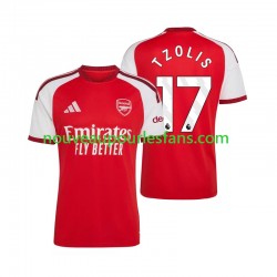 Maillot Arsenal Christos Tzolis 17 Homme Tenue Domicile 2026-2027 Manche Courte