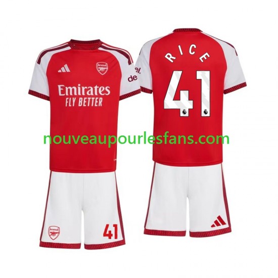Maillot Arsenal Declan Rice 41 Enfant Tenue Domicile 2026-2027 Manche Courte