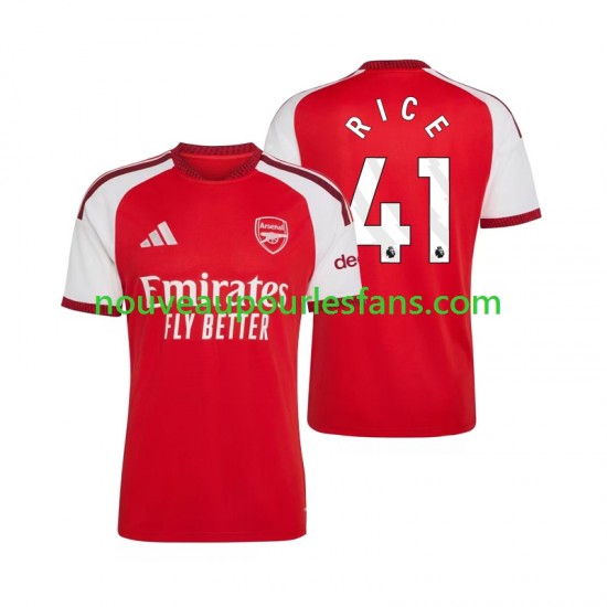 Maillot Arsenal Declan Rice 41 Homme Tenue Domicile 2026-2027 Manche Courte