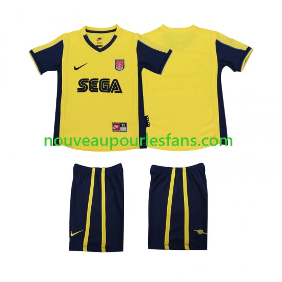 Maillot Arsenal 2000 2001 Rétro Enfant Tenue Extérieur Manche Courte