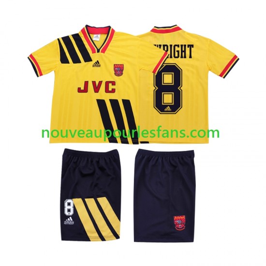 Maillot Arsenal WRIGHT 8 1993 Rétro Enfant Tenue Extérieur 1994 Manche Courte