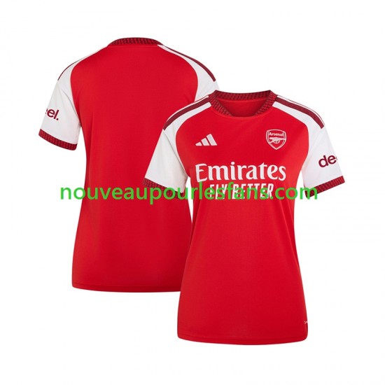 Maillot Arsenal Femme Tenue Domicile 2026-2027 Manche Courte