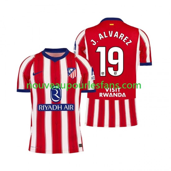Maillot Atlético Madrid Julian Alvarez 19 Homme Tenue Domicile 2026-2027 Manche Courte