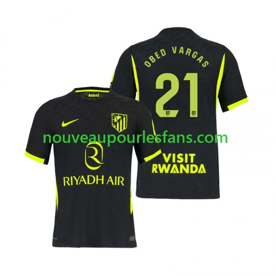 Maillot Atlético Madrid Obed Vargas 21 Homme Tenue Extérieur 2026-2027 Manche Courte