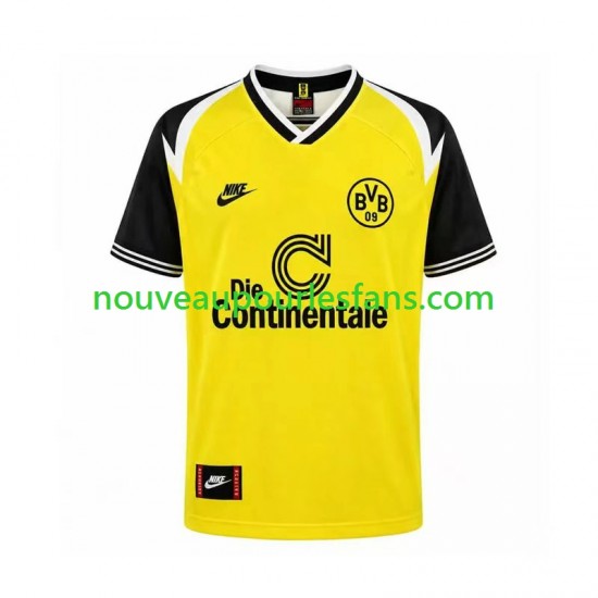 Maillot Borussia Dortmund 1995 Rétro Homme Tenue Domicile Manche Courte