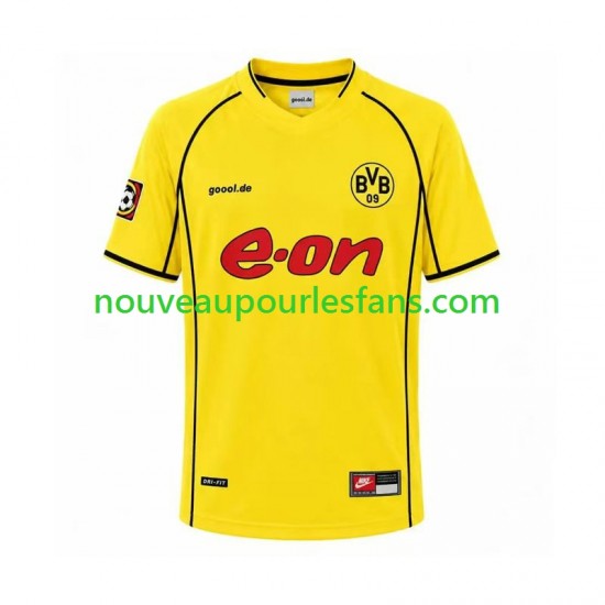 Maillot Borussia Dortmund Rétro Homme Tenue Domicile 2002 Manche Courte